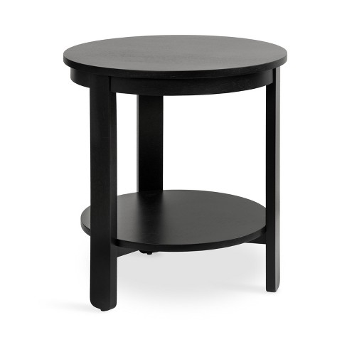 Kate and Laurel Foxford Round Wood Side Table, 22x22x24, Black - image 1 of 4