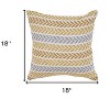 Set of Two 18" X 18"  Beach Chevron Cotton Zippered Pillow - 3 of 4