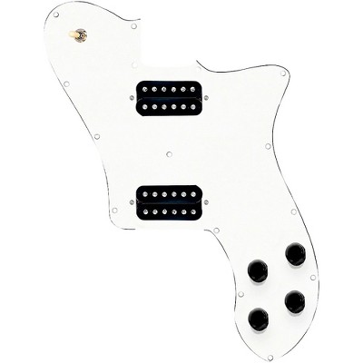 920d Custom Loaded Pickguard for '72 Deluxe Telecaster with Uncovered Cool Kids Humbuckers White