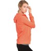 Sofra Women's Cotton Comfort Zip Up Hoodie Jersey Sweater - 3 of 3