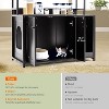 Cat Litter Box Enclosure Furniture with Shelves - 52" Hidden Litter Box Cabinet, Wood Enclosed Cat House with Scratch Mat, Dog Proof Design - 3 of 4