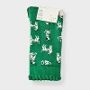 Women's Dogs Scallop Cuff 3pk Crew Socks - A New Day™ Green/White/Black 4-10 - 2 of 3