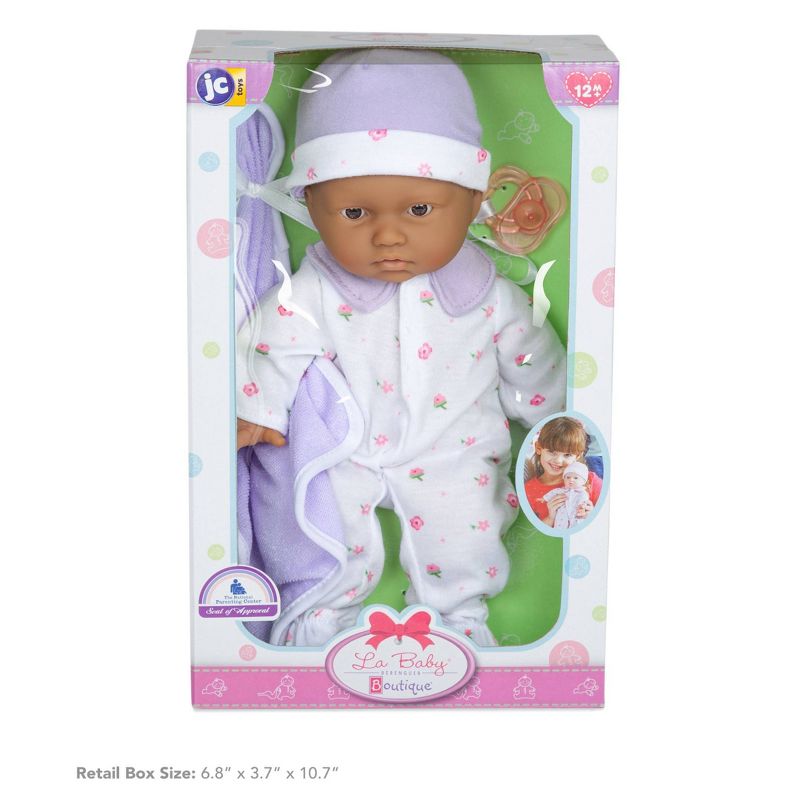 JC Toys La Baby 11&#34; Baby Doll - Purple Outfit, 6 of 7