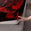 Luupatchy 4 Pcs Retro Red Rose Comforter Set With 1 Fitted Sheet, 1 Flat Sheet And 2 Pillowcases, For Kids Teens Boys Girls Adults Bedroom - 3 of 4