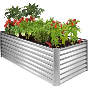 Best Choice Products 6x3x2ft Outdoor Metal Raised Garden Bed, Planter Box for Vegetables, Flowers, Herbs - 1 of 4