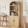 5-Shelf Arched Bookcase, 71.7" Tall Wooden Display Storage Rack for Home Office, Farmhouse Bookshelf - 3 of 4