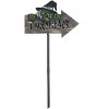 HalloweenCostumes.com One Size Fits Most Light Up Witchy Warning Sign Halloween Prop| Halloween Signs, Black/Green/Brown - 3 of 3
