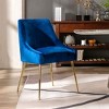 WestinTrends Upholstered Performance Velvet Accent Chair With Metal Leg - 2 of 4
