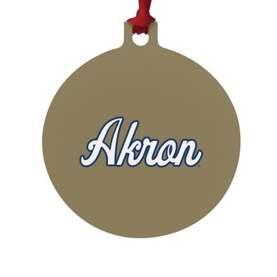 University of Akron Secondary Aluminum Holiday Christmas Tree Ornament