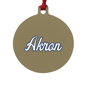 University of Akron Secondary Aluminum Holiday Christmas Tree Ornament - 1 of 4