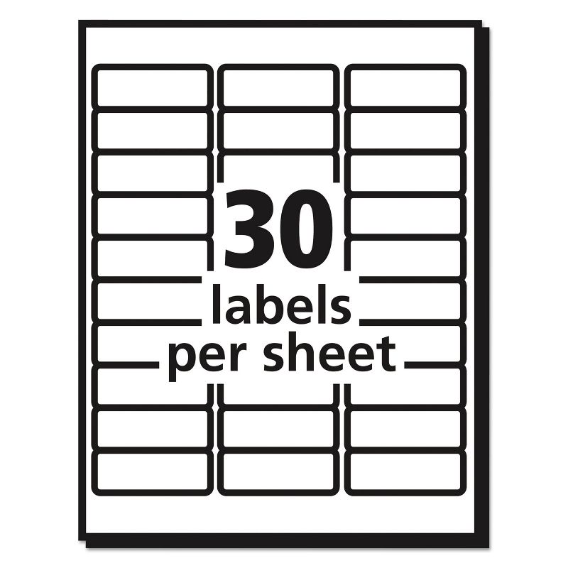 Avery Clear Easy Peel Mailing Labels Laser 1 x 2 5/8 300/Pack 15660, 4 of 9