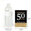 Big Dot of Happiness Adult 50th Birthday - Gold - Fill-In Birthday Party Invitations (8 count) - 3 of 4