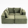 Resenkos Compressed Sofa, Space-Saving Cube Sofa, Magic Sofa for Living Room, Compact & Comfortable, Easy to Assemble, Corduroy, Beige - 4 of 4