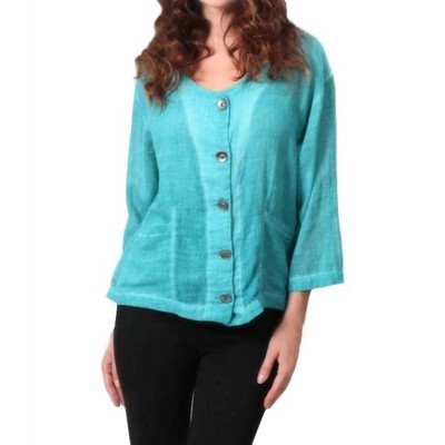 Women's Oil Wash Pocket Cardigan - ANGEL