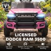 12V Kids Ride-On Car, Licensed Dodge RAM 3500, Pink - 4 of 4