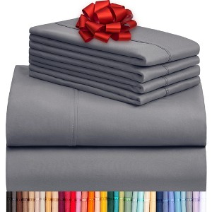 LuxClub 4-7 PC Silky Soft Cooling Deep Pocket Performance Sheet Set - 1 of 4