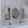 SEVOBAL Bathroom Vanities Oba 2Pc Wall Mounted Bathroom Medicine Cabinet with Open and Closed Storage for Bathroom Organization, Beige, 28"*17"*4" - 3 of 4