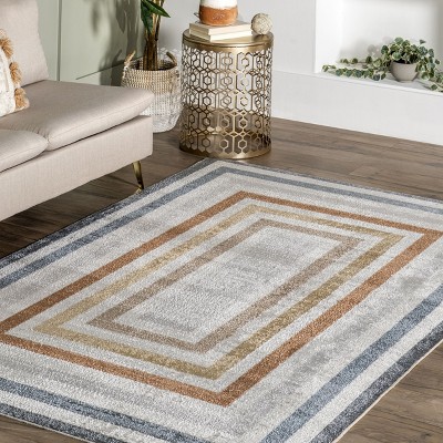 Aliénor Multicolor Striped Machine Washable Area Rug