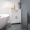 Aghana Digitals White Bathroom Cabinet with Drawer, Adjustable Shelf, Anti-Tipping Design & - 2 of 4