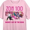 ZOM 100: Bucket List of the Dead Running Characters Women's Pink Heather Short Sleeve Sleep Shirt-Medium - 2 of 3