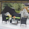 KTMBDW Outdoor Wicker Furniture with Coffee Table, Modern Rattan Patio Chairs Conversation Sets with Sofa for Garden, Terrace - 3 of 4