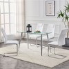 PAGED Dining Chairs Set of 4, Modern Kitchen Chair with Metal Legs and Padded Seat, PU Leather Living Room Chair for Dining Room - 2 of 4