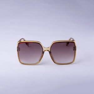 Women's Oversized Square Butterfly Sunglasses - A New Day™ Green: UV Protection, Recycled Plastic Frame - 1 of 2