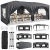 Acekool 10x20 Heavy Duty Pop Up Canopy Tent with 6 Removable Sidewalls, Adjustable Heights, Stakes & Ropes Included, Commercial Outdoor Shelter - 2 of 4