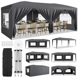 10x20 Pop Up Canopy Tent with 6 Removable Sidewalls, Commercial Heavy Duty Pop Up Canopy Tents for Parties, Large 10x20 Tents - 1 of 4
