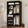 Besiost 36-In Closet Organizer with Wood Drawers, Freestanding Closet System with Hanging Rods - 2 of 4