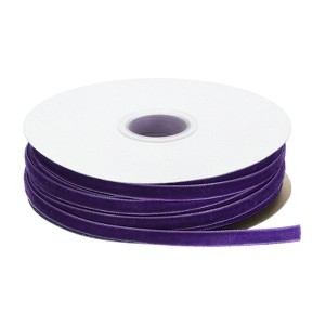 Unique Bargains Soft Single Face Spool Silky Velvet Ribbon for Bouquets DIY Gift Craft - 1 of 3