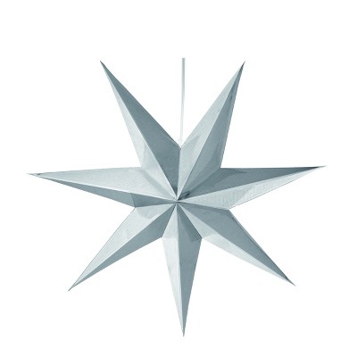 Transpac Paper 26.7 in. Silver Christmas Dimensional Star