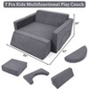 7 Piece Modular Kids Play Couch – Convertible Sofa & Fort Builder for Playrooms, Bedrooms, and Imaginative Play - 2 of 4