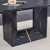 NicBex Dining Room Table Modern Dining Table Counter Height Table with Unique Base Design for Living Room, Black - 4 of 4