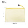 Unique Bargains PVC Waterproof Mesh Zipper Office Travel File Bags 6 Pcs - 2 of 4