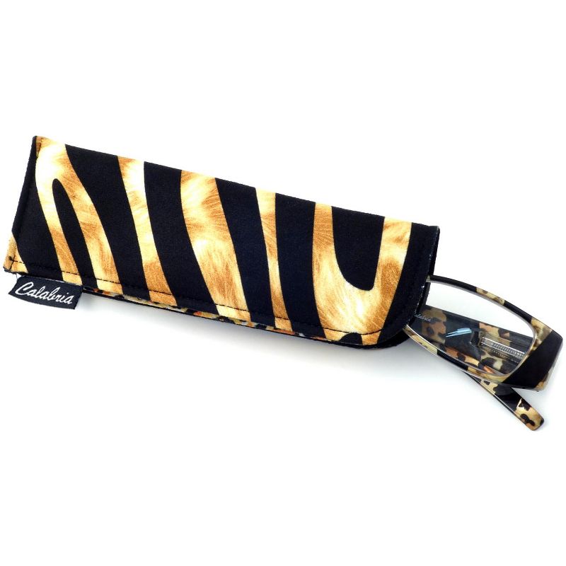 Calabria 760 Animal Print Reading Glasses with Matching Case (Gold, 1.50), 5 of 8