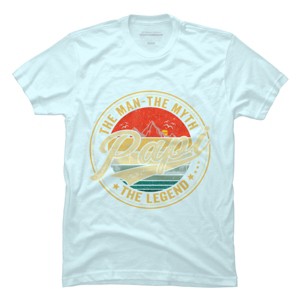 Men's Design By Humans Vintage Sunset Papi, The Man, Myth, Legend By COVI T-Shirt - 1 of 2