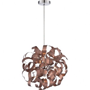 Quoizel Lighting Ribbons 5 - Light Pendant in  Satin Copper - 1 of 2