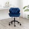 Diamond Tufted Adjustable Swivel Office Chair, Upholstered Swivel Office Chair, Swivel Office Chair No Arms For Living Room-The Pop Home - 2 of 4