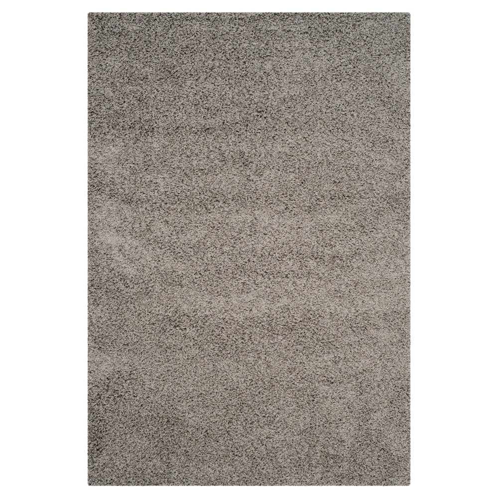 6'x9' Reedley Solid Loomed Area Rug Light Gray - Safavieh