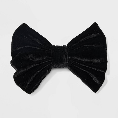 Chanel Bow Hair Barrette Black Velvet 22 Small Good – AMORE