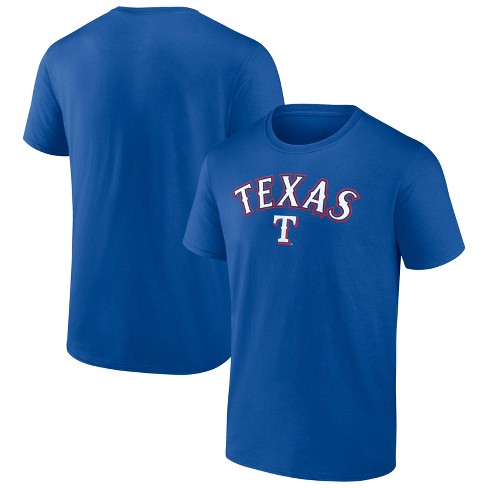 MLB Genuine Merchandise Texas Rangers Blue Graphic Logo T Shirt