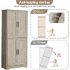 70" Tall Kitchen Pantry Cabinets with 2 Doors and 3 Adjustable Shelves, Freestanding Modern Storage Cabinet for Dining Room, Living Room - 4 of 4