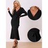 Allegra K Women's Floor Length Fishtail Bodycon Mermaid Long Maxi Dress with Belt - 2 of 4