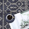 Acekool Outdoor Flatweave Rug, Easy-Clean, Stain-Resistant, Indoor/Outdoor Area Carpet, Boho Geometric, Blue Gray Black, Multiple Sizes - 3 of 4
