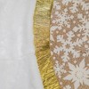 Northlight 48" White and Gold Snowflake Christmas Tree Skirt - image 4 of 4