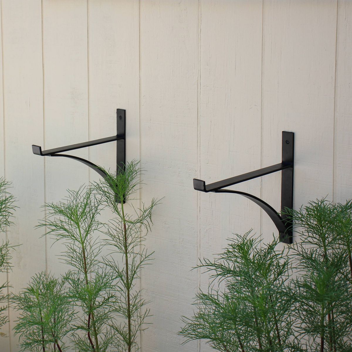 ACHLA Designs 2pc Rockwood Bracket Black 1.25"x12.5" - thumbnail 3