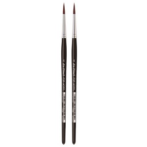 da Vinci TOP-ACRYL Red-Brown Brush, Synthetic, Acrylic & Oil, Round, Series 7785K, Size 4, Pack of 2 - 1 of 3