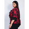 Avenue Women's Plus Size Cassie Frill Detail Blouse - image 4 of 4