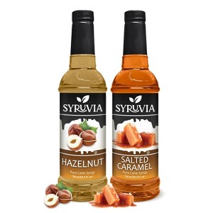 Syruvia Coffee Flavors Variety Pack: Hazelnut & Salted Caramel 25.4 fl oz Syrup - 1 of 4